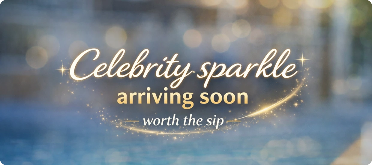 Celebrity sparkle arriving soon — worth the sip